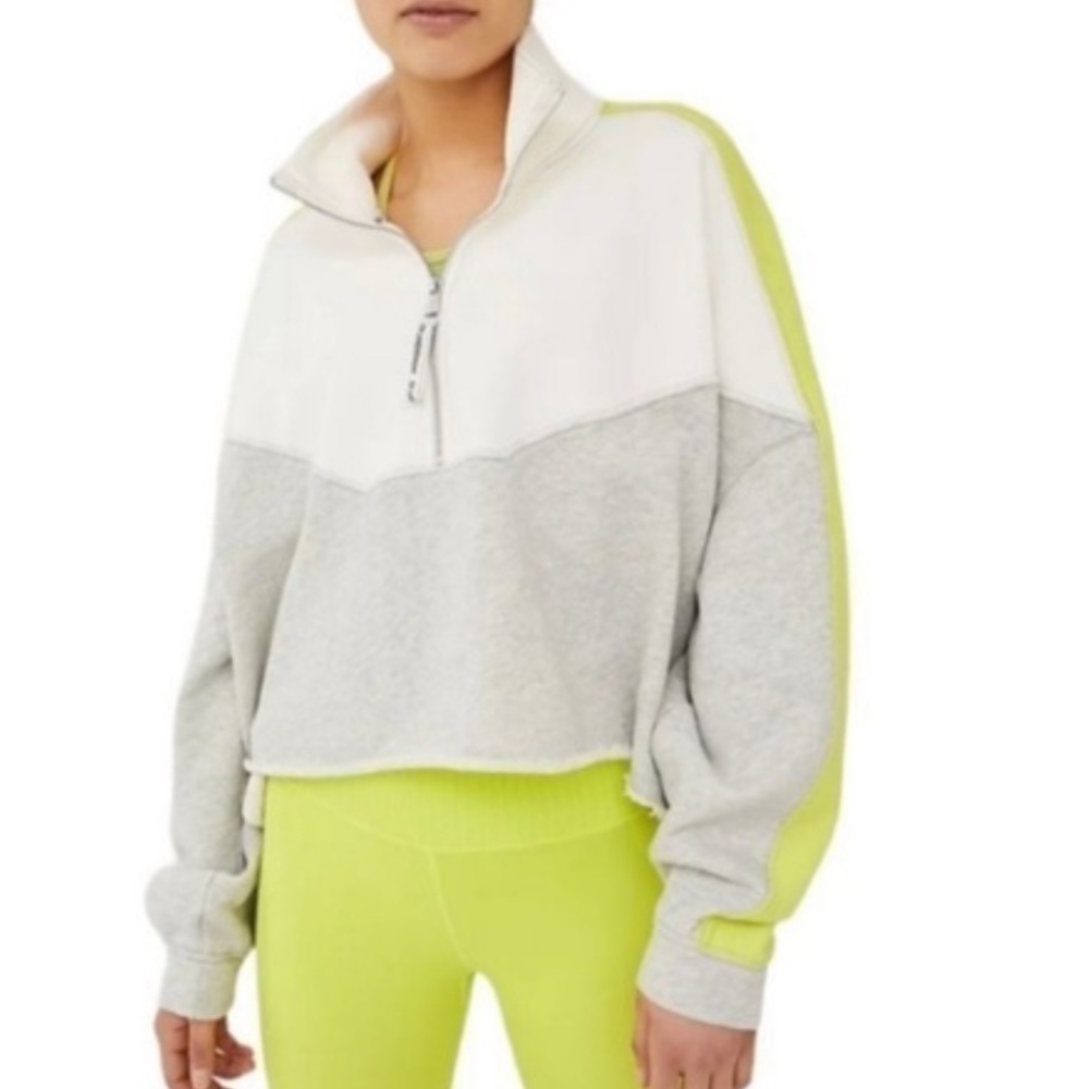 FP Movement Split Second Colorblock Half-Zip Pullover Sweater size Large